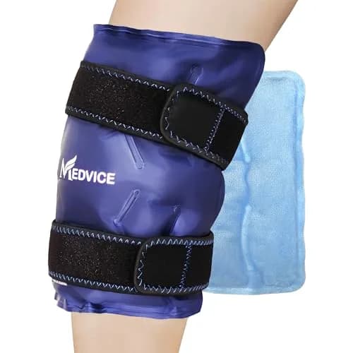 MEDVICE Knee Ice Pack Wrap with Cold Compression for Pain Relief, Swelling & Inflammation | 25.4 oz (720 g) thumbnail 1