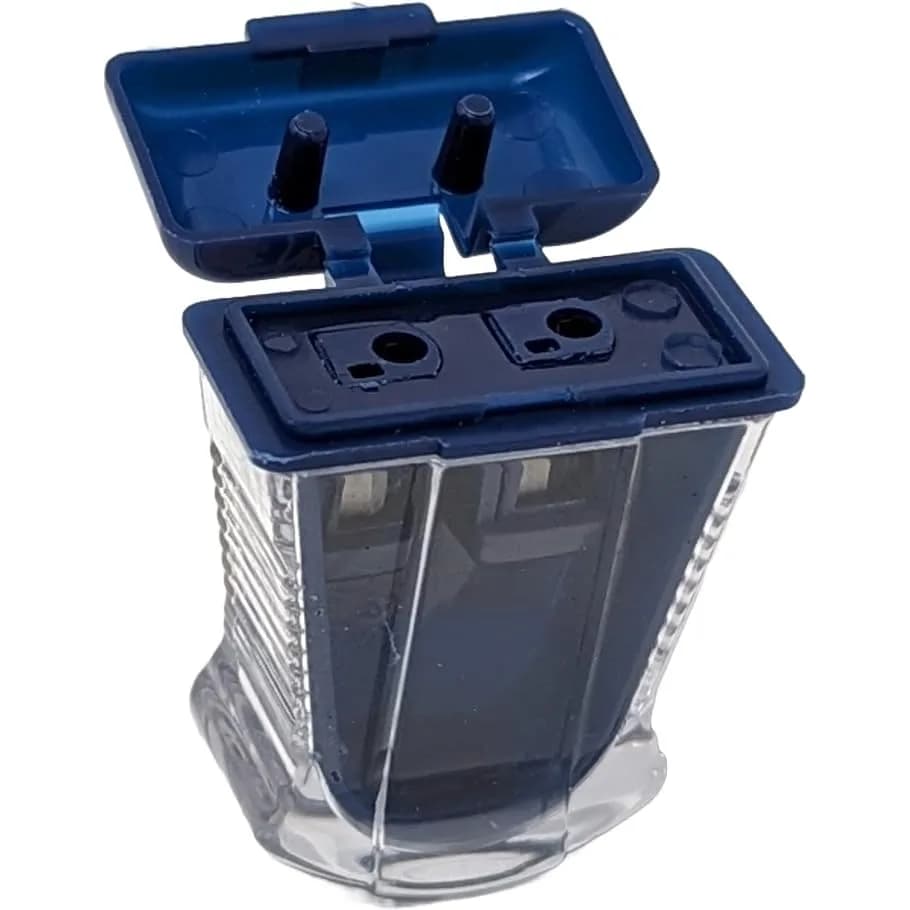 June Gold 2.0 mm Pencil Sharpener for Graphite or Color Leads (2 Pack, Blue) | Sharpens Leads & Catches Dust thumbnail 3
