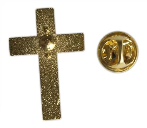 Novel Merk Christian Cross Icon Religious Lapel Pin, Hat Pin & Tie Tack Set with Clutch Back (3 Cross) thumbnail 4