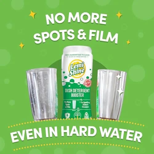 Lemi Shine Natural Dish Detergent Booster - 10 oz (8 Pack) | Hard Water Stain Remover & Citric Acid Cleaner thumbnail 2