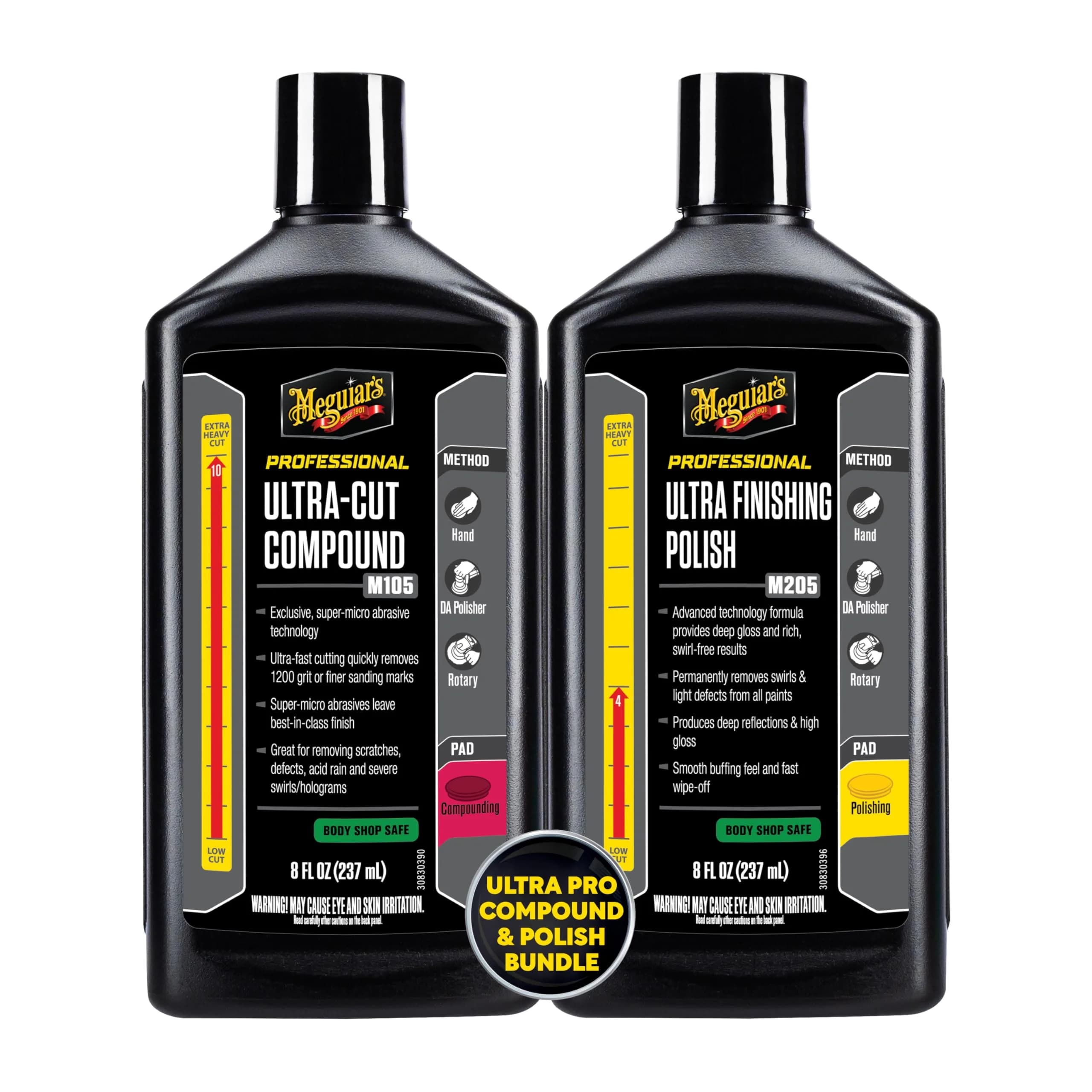 Meguiar's Mirror Glaze Compound & Polish Kit 227g (8 Oz) | Removes Scratches & Swirls for Showroom Gloss