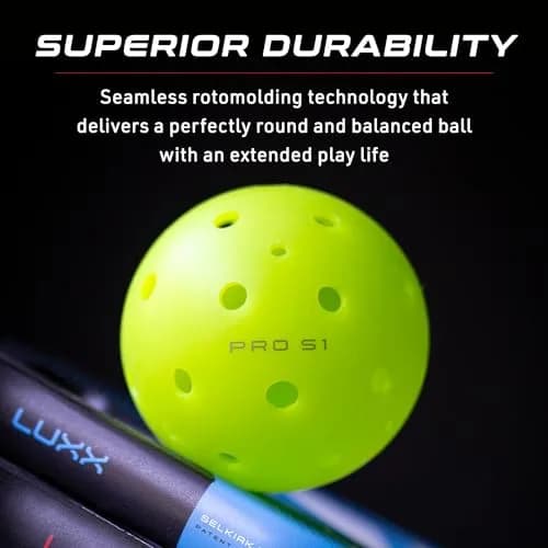 Selkirk Sport Pro S1 Pickleball Balls 4 Pack | Crack-Resistant, 38-Hole Outdoor Tournament Balls thumbnail 3