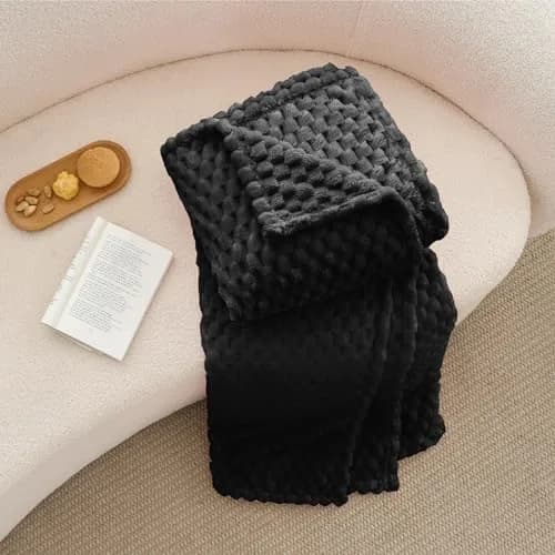 BEDELITE Black Twin Blanket for Couch, 60x80 Inches | Soft Cozy All-Season Fuzzy Throw thumbnail 6