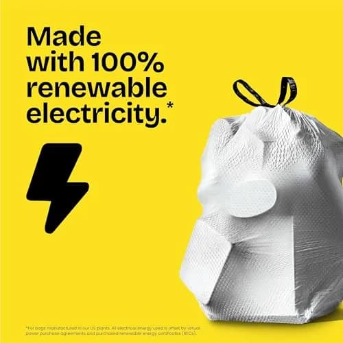 Glad ForceFlex Tall Kitchen Drawstring Trash Bags 13 Gal (40 Count) | Fragrance-Free, Rip & Leak Protection thumbnail 7
