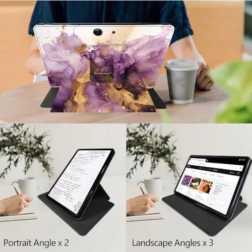 RMJKXQZG Microsoft Surface Pro Case - TPU Buffer, PU Leather, 360 Swivel Stand, Auto Wake/Sleep, Shockproof, Color Collision thumbnail 7