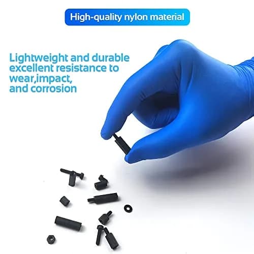 COMRUN M2.5 Black Nylon Hex Spacer Standoff Screw Nut Set Assortment Kit 350PCS | For PCB Motherboards & Raspberry Pi thumbnail 3