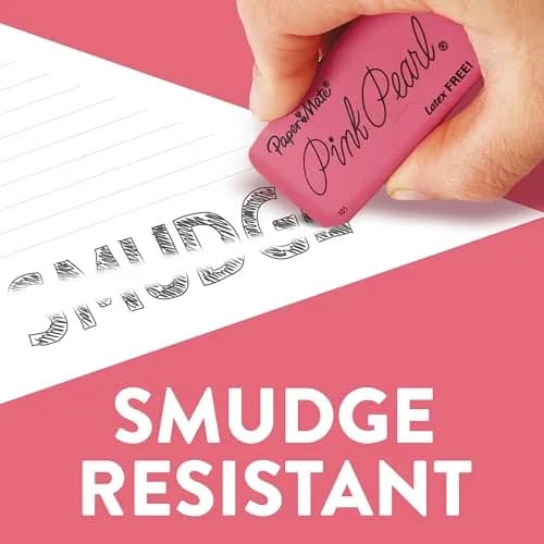 Paper Mate Pink Pearl Erasers, Large, Pack of 36 | Smudge-Resistant & Precise thumbnail 3