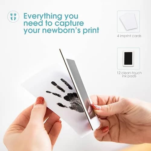Pearhead Clean Touch Ink Pad Kit 4-Pack, Black | Mess-Free Baby & Pet Prints thumbnail 2