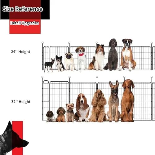 IGOOUO Puppy Playpen 24'' Portable Dog Playpen for Small Dogs | Easy-Carry, Rustproof & Versatile thumbnail 5