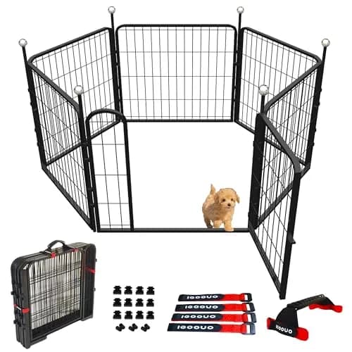 IGOOUO Puppy Playpen 24'' | Portable Indoor/Outdoor Dog Enclosure for Small Dogs thumbnail 1