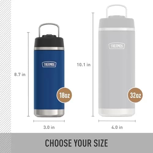 THERMOS ICON SERIES 18oz Lime Water Bottle | Keeps Drinks Cold 16h, Durable Stainless Steel, Straw Lid thumbnail 5