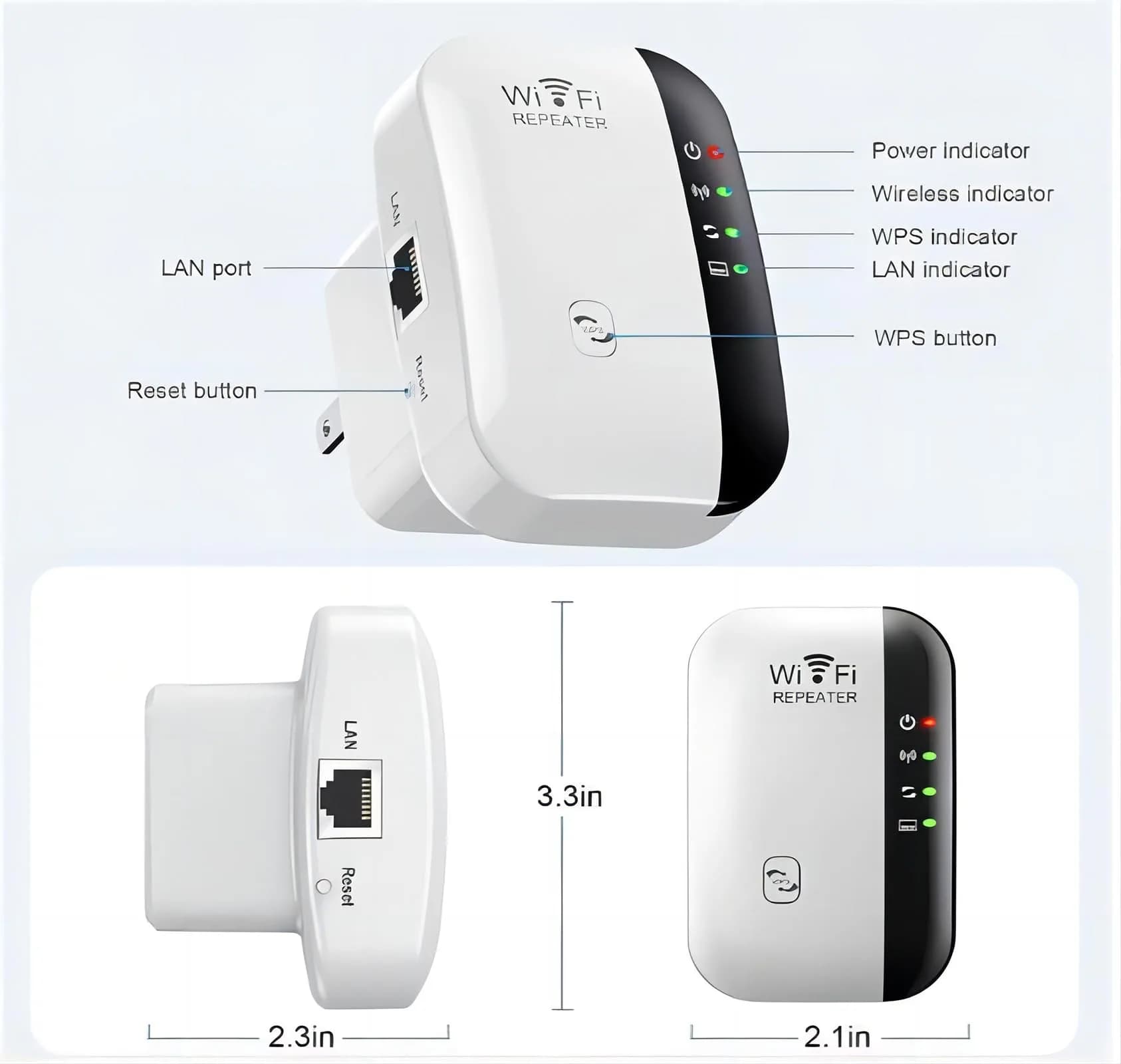TGDLLF WiFi Extender Booster 5000 sq.ft | Extends WiFi Range for Home & Office - main product image