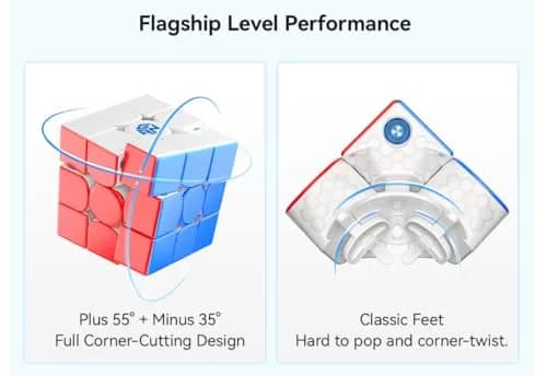 Cuberspeed GAN 356 M E V2 3x3 Stickerless Magnetic Cube | Flagship Speed Cube with 48 Magnets thumbnail 5