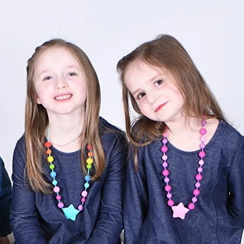 Munchables Starlight Sensory Chew Necklace, Medium Chew, Rainbow | Food-Grade Silicone Oral Support thumbnail 4