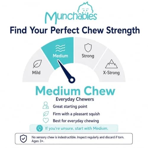 Munchables Starlight Sensory Chew Necklace, Medium Chew, Rainbow | Food-Grade Silicone Oral Support thumbnail 3