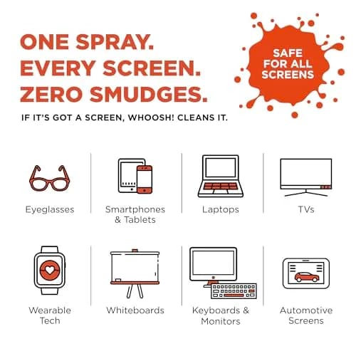 WHOOSH! Screen Shine Go Refillable Screen Cleaner Kit 60ml (2 fl oz) | Streak-Free Formula for All Tech Screens thumbnail 3
