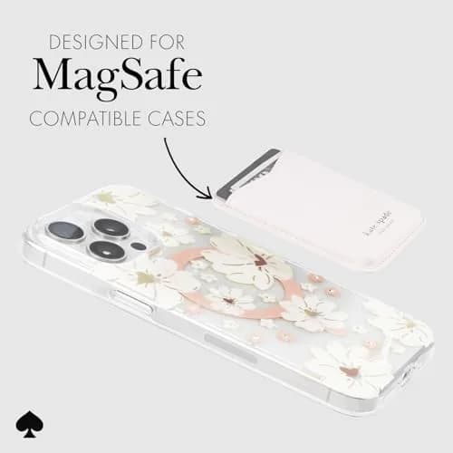 kate spade new york Magnetic Card Holder/Wallet - Pale Dogwood | Slim, Stylish, Magnetic thumbnail 5