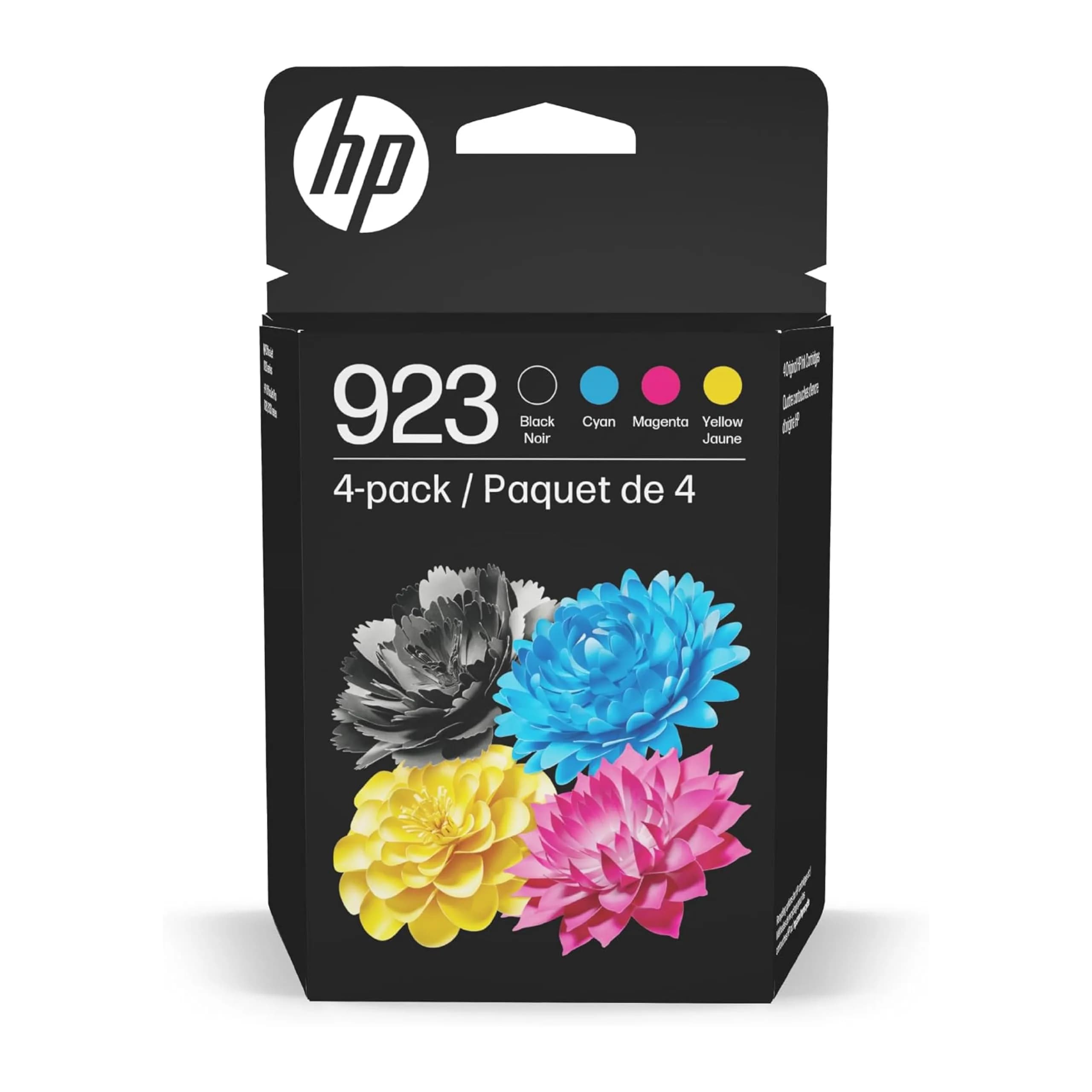 HP 923 Black, Cyan, Magenta, Yellow Ink Cartridges (4-Pack) | Fade-Resistant Documents & Brilliant Images - main product image