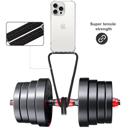 YESPURE Crossbody Lanyard Case for iPhone 15 Pro Max | Clear TPU Bumper with Adjustable Strap thumbnail 2