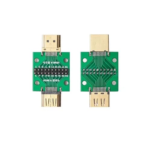 Teansic HDMI A Male to Female 19Pin Breakout Test Board (2-Pack) | Full 19 Pin Signal Breakout, Standard 2.54mm Pin Pitch thumbnail 4
