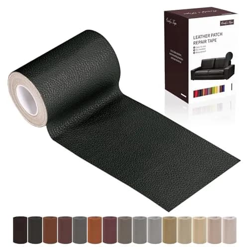Cindy's Tape Leather Repair Patch Tape, Black 3 x 61 Inches | Self Adhesive Leather Fix for Furniture & Car Seats thumbnail 1