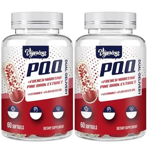 Vigorizar Pycnogeno with PQQ 120 Softgels | French Maritime Pine Bark Extract Antioxidant Support thumbnail 1