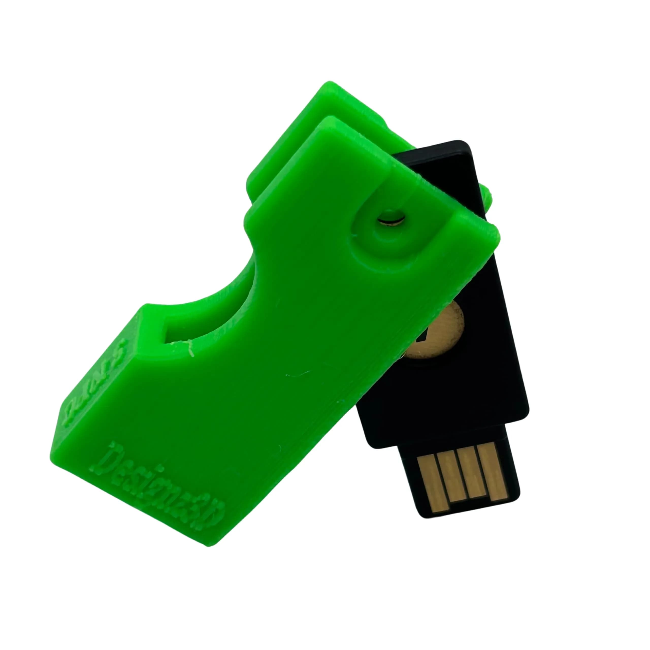Designz3D Yubikey Protector Flip Case Keychain Holder for 5C NFC (Black) | 3D Printed, Water Resistant — Light Green / 5 Nfc