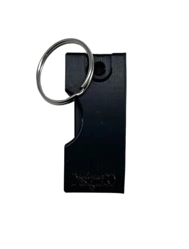 Designz3D Yubikey Protector Flip Case Keychain Holder for 5C NFC (Black) | 3D Printed, Water Resistant thumbnail 6