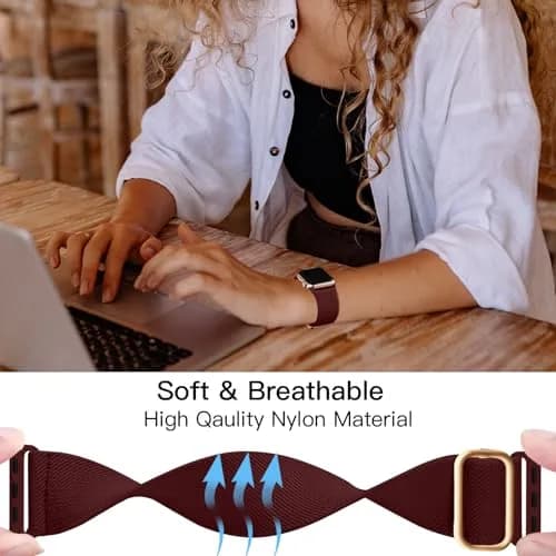 Lerobo Braided Solo Loop Compatible with Apple Watch Bands 40mm 41mm 42mm 44mm 45mm 46mm 49mm | Adjustable Nylon Sport Band thumbnail 4