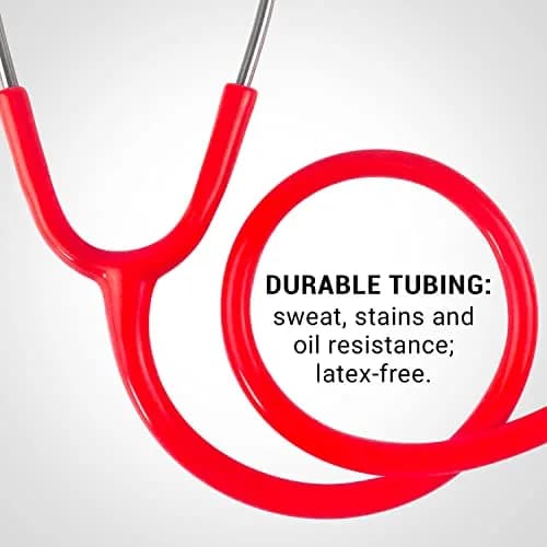 SCIAN Real Working Stethoscope Red | Interchangeable Cartoon Heads, Professional Quality for Doctors, Nurses, Clinicians thumbnail 5