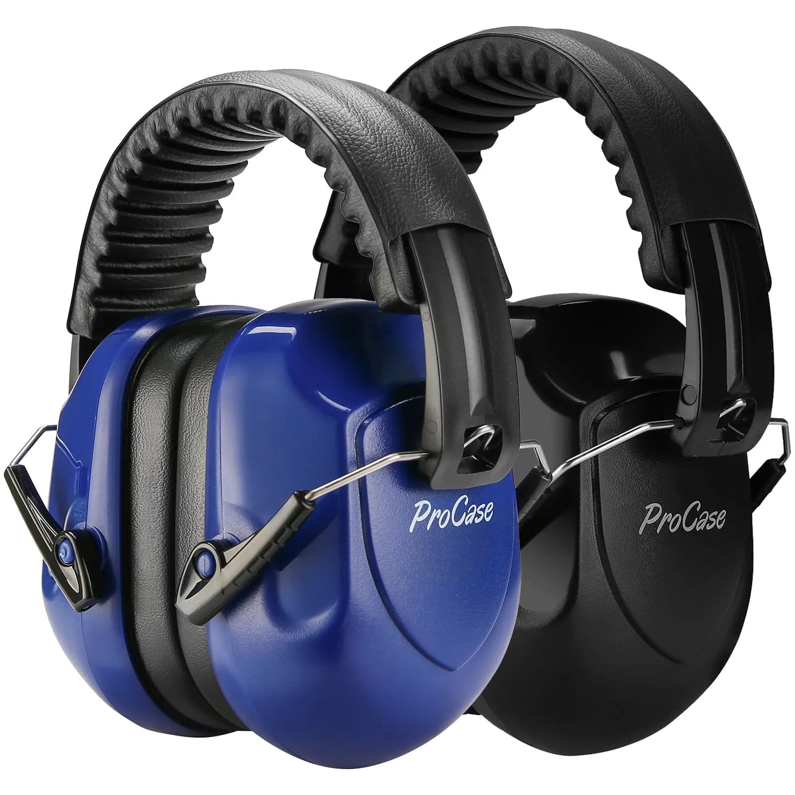 ProCase NRR 28dB Passive Hearing Protection Earmuffs | Adjustable Noise Reduction Headphones for Adults & Teens (2-Pack, Navy & Black)