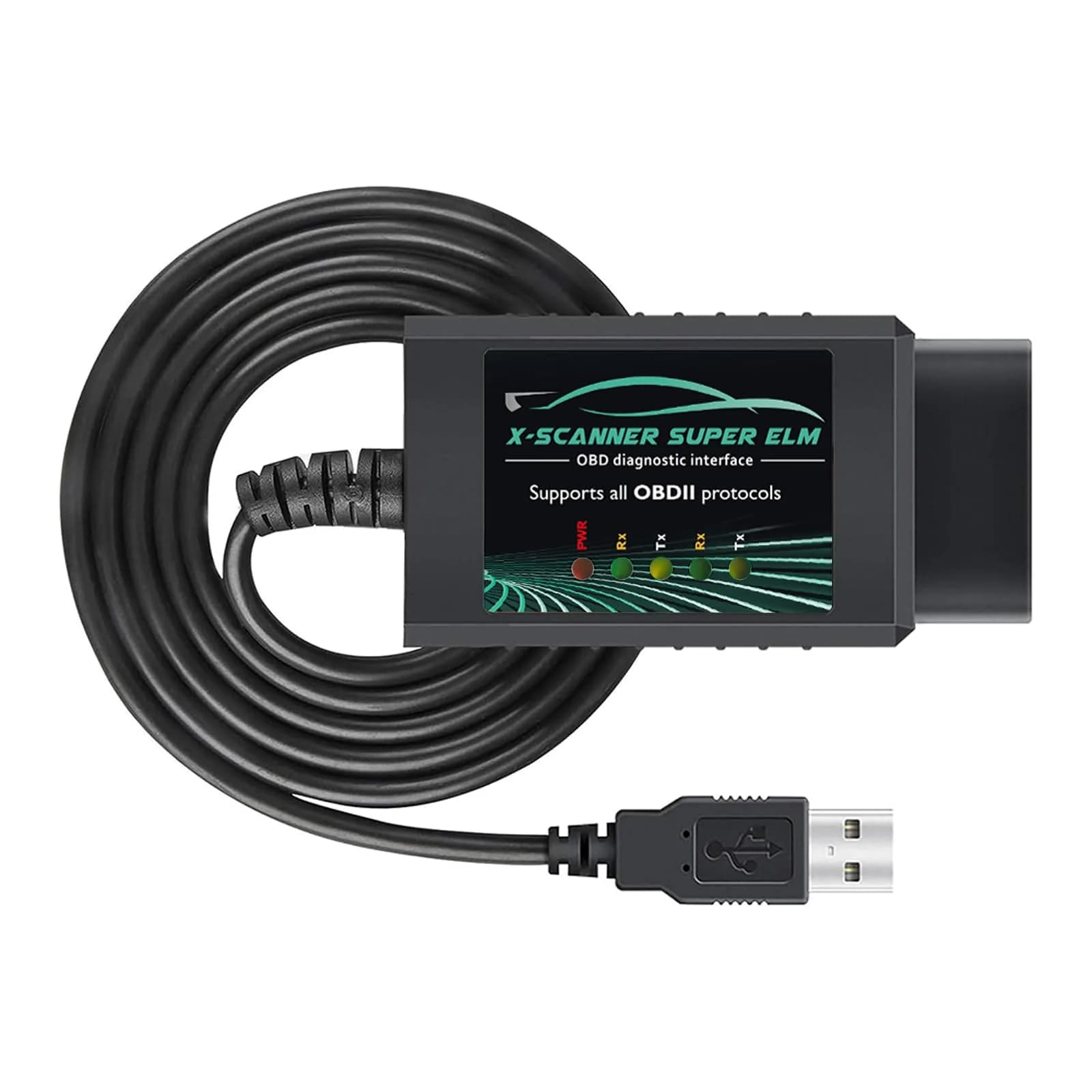 AMHTDOL ELM327 USB OBD2 Scanner with FT232RL 18F25K80 Chip | Read & Clear Engine Codes - main product image