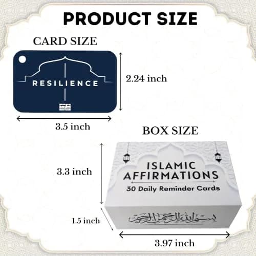 Zarf Limited Islamic Affirmations Cards (30 Daily Reminders) | Spiritual Quran Quotes, Durable 600gsm Paper, Portable Size thumbnail 2
