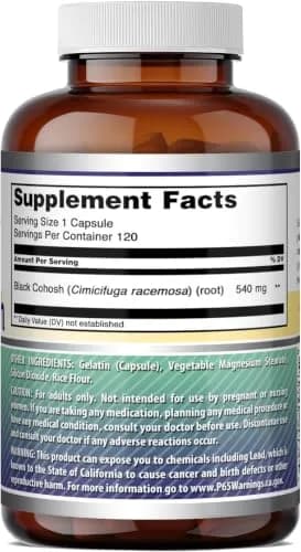 Amazing Nutrition Black Cohosh 540mg 120 Capsule Supplement | Gluten Free | Made in USA (2 Pack) thumbnail 6