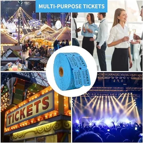 L LIKED Blue Raffle Tickets 2" x 2" Double Roll (1000 Pairs) | Consecutive Numbering for Easy Event Management thumbnail 7