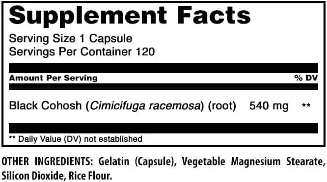 Amazing Nutrition Black Cohosh 540mg 120 Capsule Supplement | Gluten Free | Made in USA (3 Pack) thumbnail 3