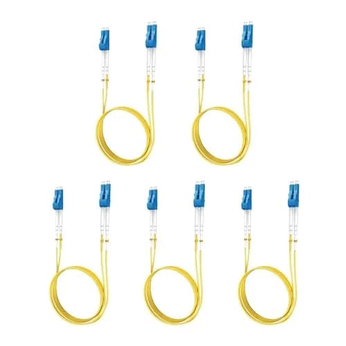 Yonwide Single Mode Fiber Optic Cable 0.5m LC to LC OS2 LSZH Yellow | 10 km Data Transmission thumbnail 1