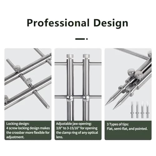 eTone Ultra Fine Camera Lens Spanner Wrench Tool | 10mm-100mm Adjustable Jaw Opening thumbnail 6