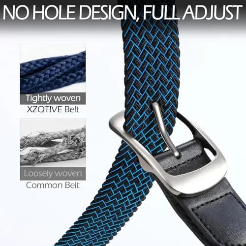 XZQTIVE Braided Stretch Belt for Men & Women | 3.5cm (1.38in) Wide, Adjustable Fit thumbnail 7
