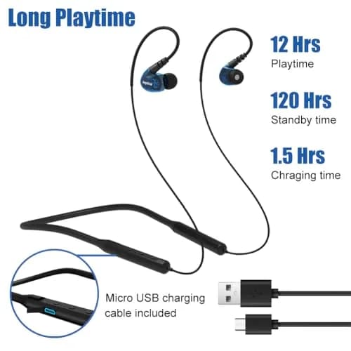 Joysico Wireless Neckband Earbuds for Kids & Small Ears | 12H Playtime, Bluetooth 5.0, IPX5 Sweatproof thumbnail 4