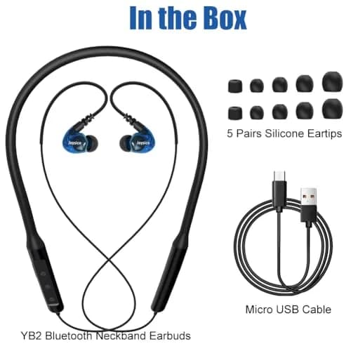 Joysico Wireless Neckband Earbuds for Kids & Small Ears | 12H Playtime, Bluetooth 5.0, IPX5 Sweatproof thumbnail 7