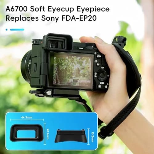 Kiorafoto Extended Eyecup for Sony A6700 Camera | Blocks Stray Light & Protects Viewfinder thumbnail 2