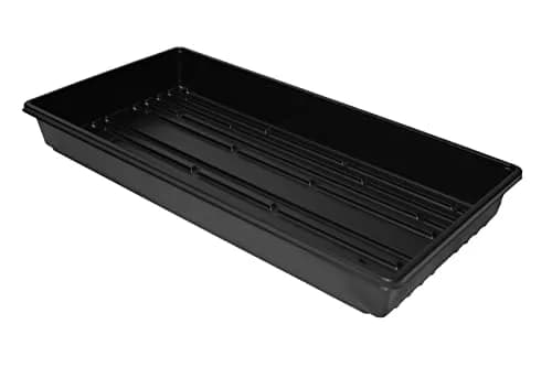 Living Whole Foods 20 Pack of Durable Black Plastic Growing Trays (Without Drain Holes) 21" X 11" X 2" | Reusable Seedling & Microgreen Trays thumbnail 2