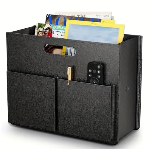 ABC life Magazine Holder, Floor Magazine Rack, Black | Elegant & Stable Floor Storage thumbnail 1