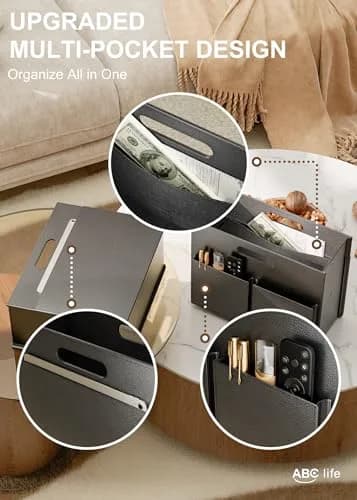 ABC life Magazine Holder, Floor Magazine Rack, Black | Elegant & Stable Floor Storage thumbnail 3