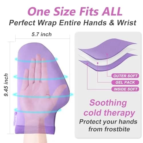 RelaxCoo Cold Therapy Socks & Hand Ice Pack Gloves S/M | Soothing Relief for Chemotherapy Neuropathy thumbnail 4