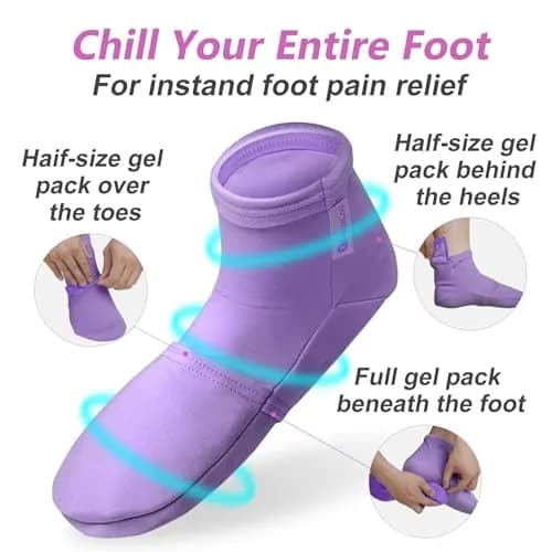 RelaxCoo Cold Therapy Socks & Hand Ice Pack Gloves S/M | Soothing Relief for Chemotherapy Neuropathy thumbnail 5