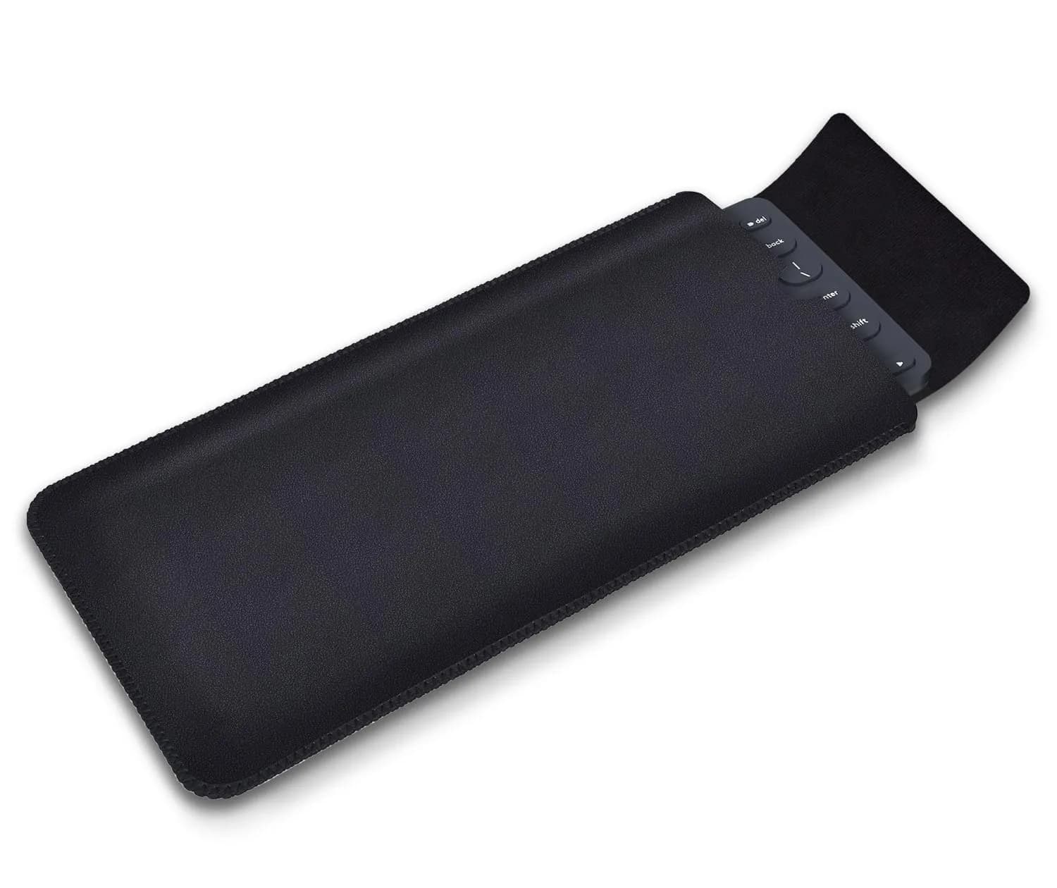 LEZE Black PU Leather Keyboard Sleeve Case for Logitech MX Keys Mini & MX Mechanical Mini Wireless Keyboards | Easy Carry & Water Resistant — Black