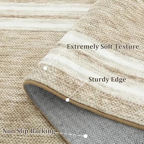 OJIA Modern Washable Runner Rug 61cm (2') x 183cm (6') | Non-Slip Printed Carpet for Hallway & Kitchen thumbnail 2