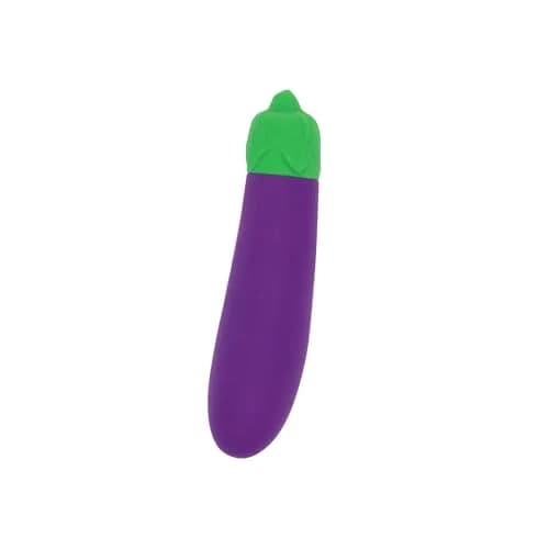 Emojibator Eggplant Personal Massager 4.84in Waterproof Silicone USB Rechargeable | 10 Vibration Settings thumbnail 1